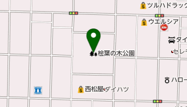 桧葉の木公園の地図画像