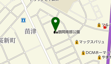 鶴岡南部公園の地図画像
