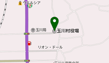 玉川村役場の地図画像