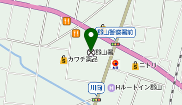 郡山警察署の地図画像