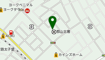 郡山北警察署の地図画像