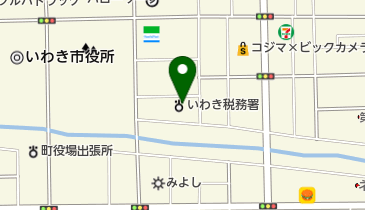 いわき税務署の地図画像
