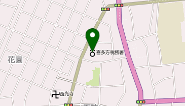 喜多方税務署の地図画像