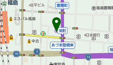 復興庁福島復興局の地図画像