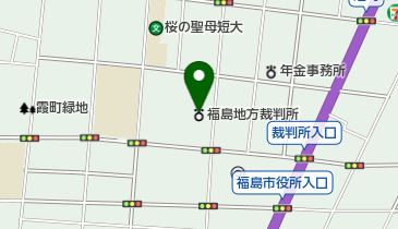 福島地方裁判所の地図画像