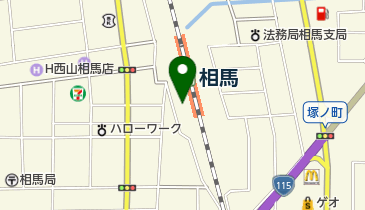 相馬市図書館の地図画像