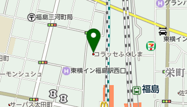 福島市西口ライブラリーの地図画像