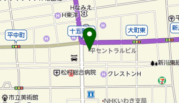 福島テレビ(株)いわき支社の地図画像