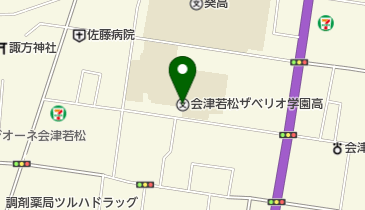私立会津若松ザベリオ学園高校の地図画像