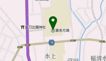 福島県立喜多方高校の地図画像