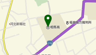 福島県立相馬高校の地図画像