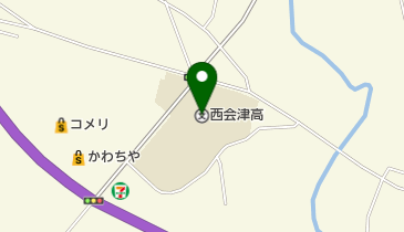 福島県立西会津高校の地図画像