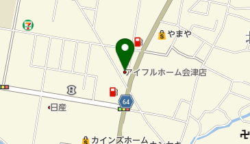 アイフルホーム会津店の地図画像