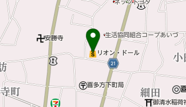 リオン・ドール喜多方仲町店の地図画像