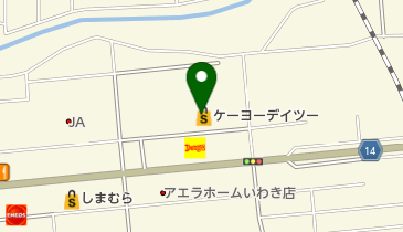 DCM湯本店の地図画像