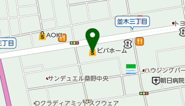 ビバホーム桑野店の地図画像