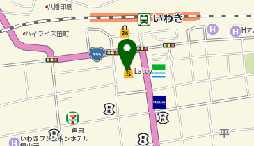 ハニーズいわき駅前店の地図画像