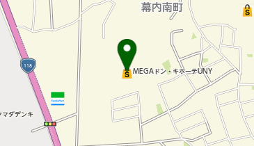 ハニーズ会津若松店の地図画像
