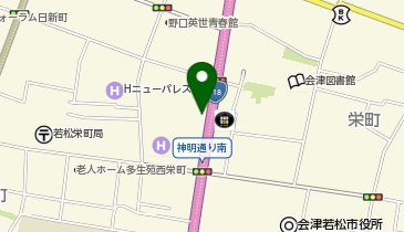 靴下屋会津若松店の地図画像