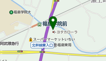 トヨタカローラ福島鎌田店の地図画像