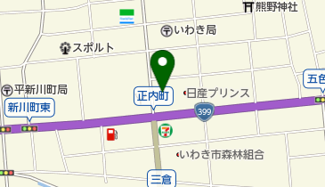 Honda Cars福島いわき正内町店の地図画像
