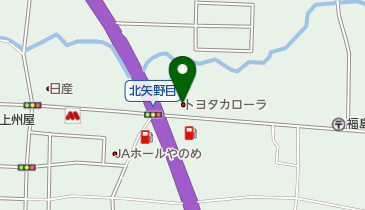 トヨタカローラ福島北福島店の地図画像