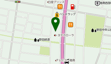 トヨタカローラ福島西中央店の地図画像