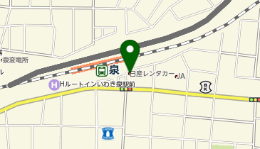 日産レンタカーいわき泉駅前店の地図画像