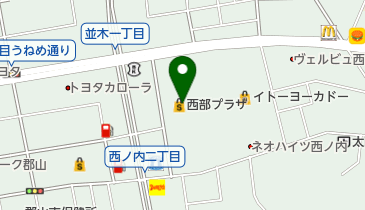 namco郡山西部プラザ店の地図画像