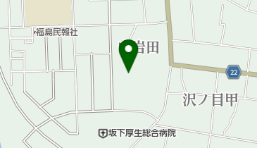 会津坂下の御田植祭の地図画像