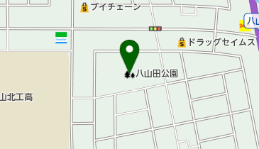 八山田公園の地図画像