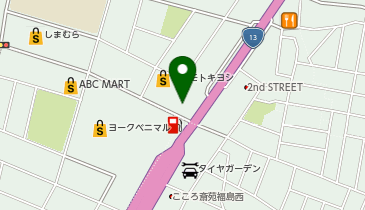 ゆず庵福島泉店の地図画像