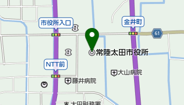 常陸太田市役所の地図画像