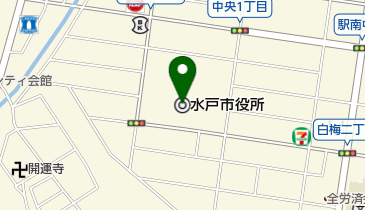 水戸市役所の地図画像