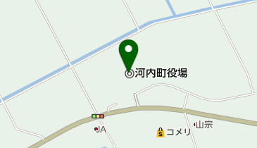 河内町役場の地図画像