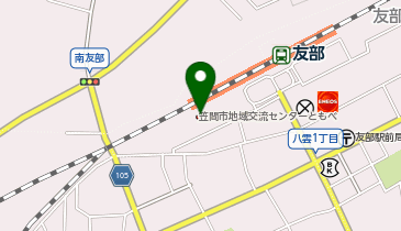 笠間市地域交流センターともべの地図画像