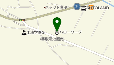 ハローワーク土浦の地図画像