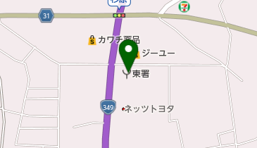 那珂市東消防署の地図画像