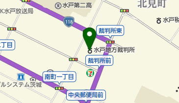 水戸地方裁判所の地図画像