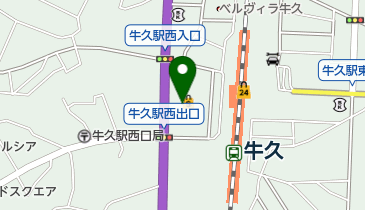 牛久市立中央図書館エスカード分館の地図画像