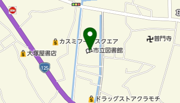 下妻市立図書館の地図画像