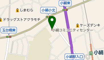 つくばみらい市立図書館小絹分館の地図画像