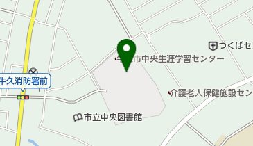 牛久市中央生涯学習センター文化ホールの地図画像