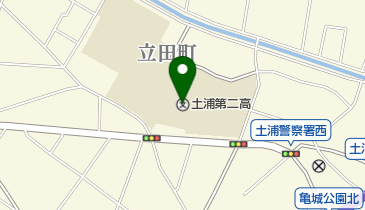 茨城県立土浦第二高校の地図画像