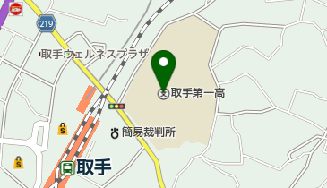 茨城県立取手第一高校の地図画像