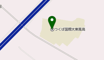 私立つくば国際大学東風高校の地図画像