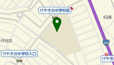 守谷市立けやき台中学校の地図画像