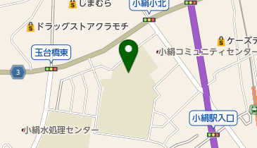 つくばみらい市立小絹小学校の地図画像