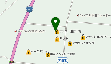 サンユー生鮮市場ひたちなか店の地図画像