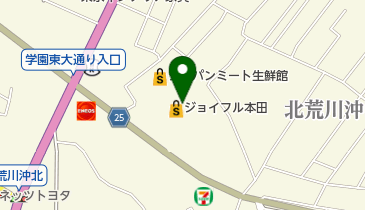ジョイフル本田荒川沖店の地図画像